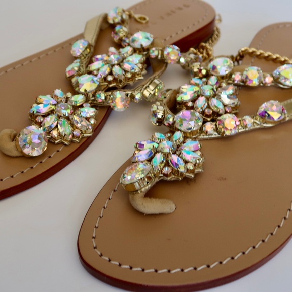 Trina Turk Iridescent Jewel Sandals - Picture 1 of 8